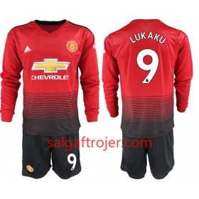 Manchester United Fodboldtrøjer LUKAKU 9 Børn Hjemmebanesæt 2018/19 Langærmet